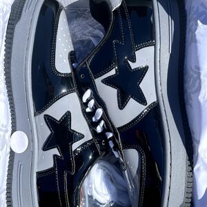 Bape Black and Gray Star Sneakers